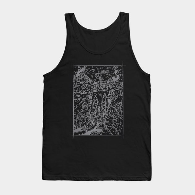 Siren Head on a Walk Tank Top by BrokenGrin